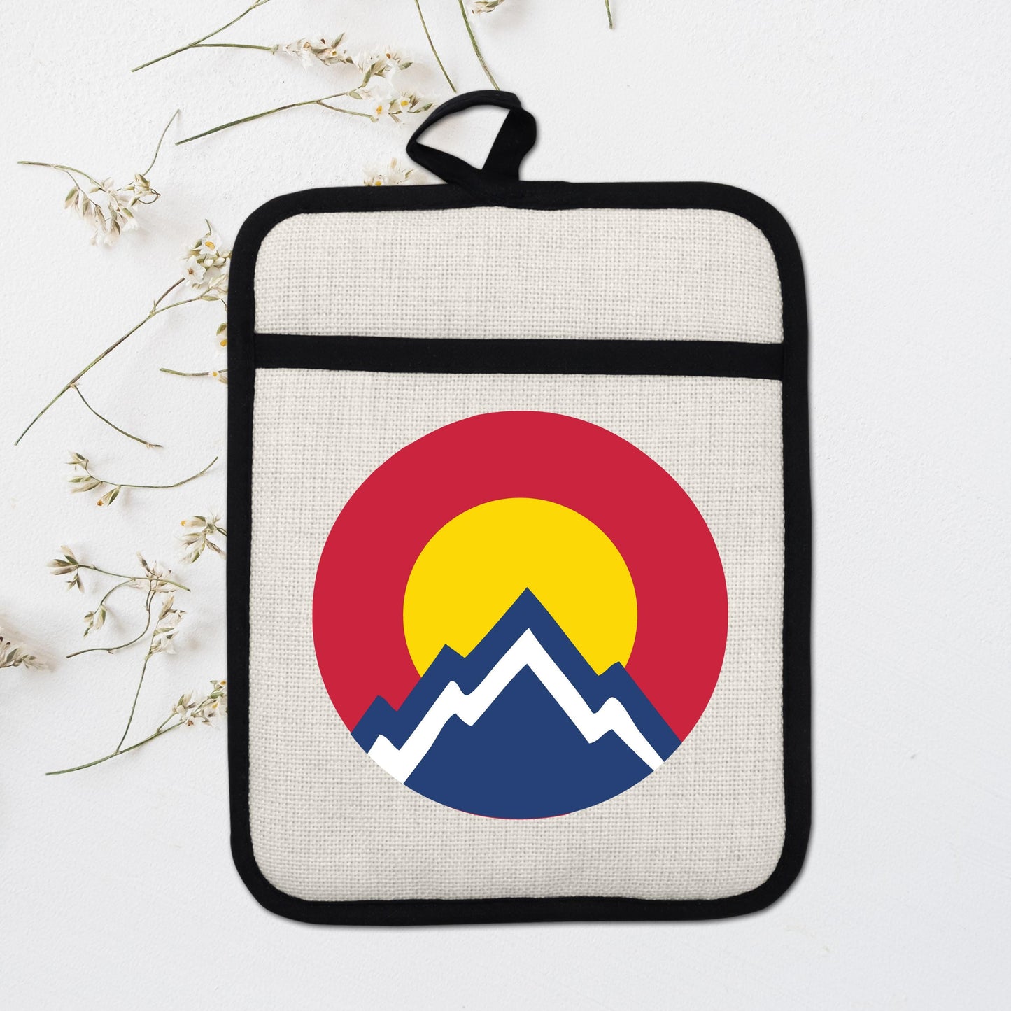 Colorado Pot Holder | Silicone Pocket Oven Mitt With Heat Resistant Trivet