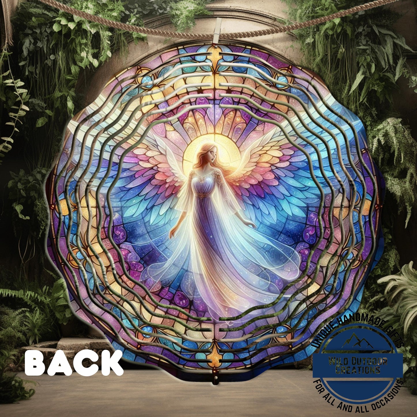 Angel Wind Spinner – Pastel Garden Decor | Unique Mother's Day Gift, Outdoor Art