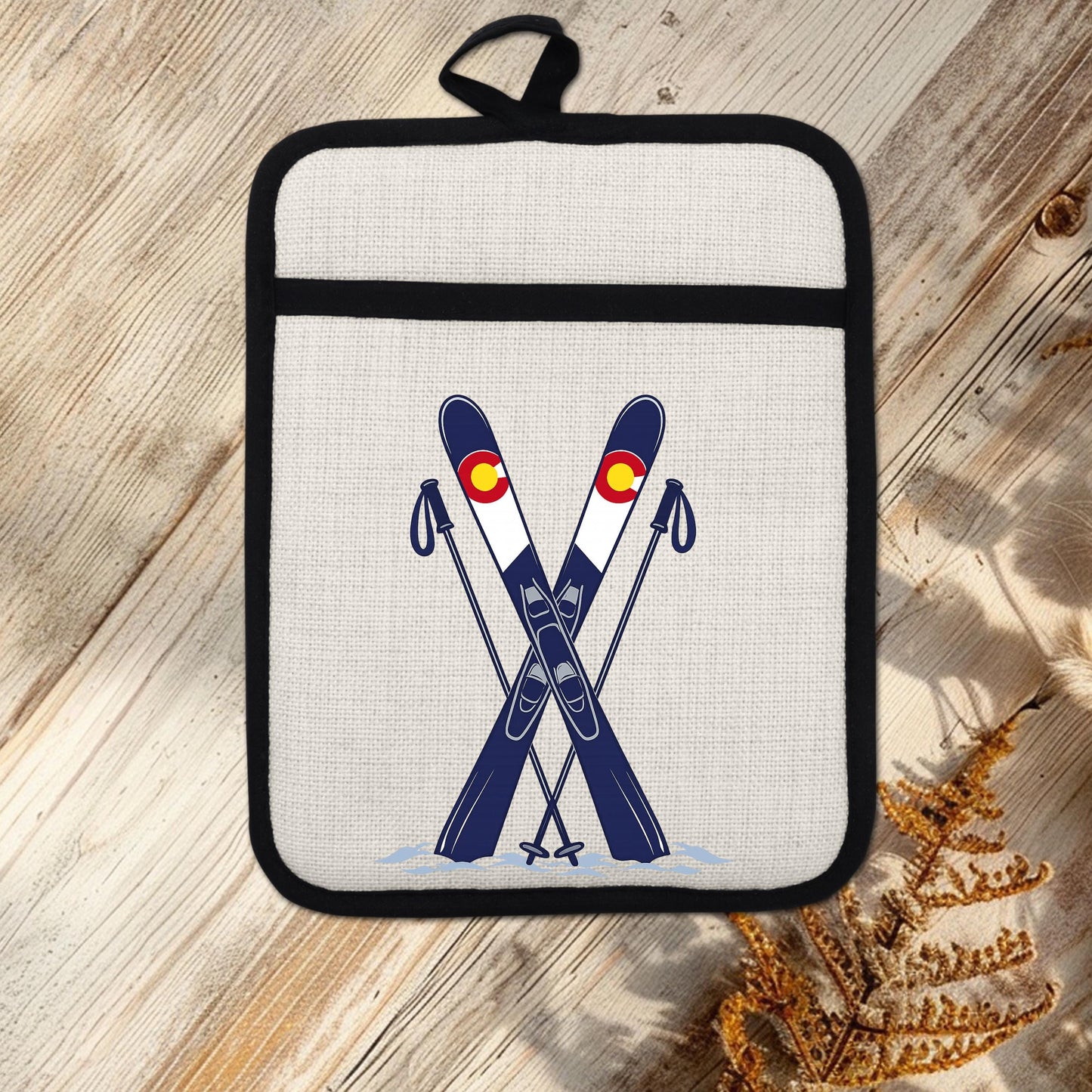 Ski Oven Mitt – Heat Resistant Silicone Pot Holder With Loop | Colorado Kitchen Decor