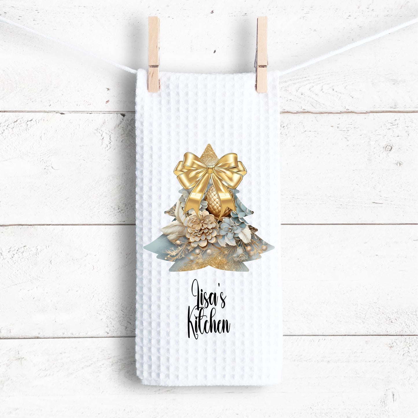 Rustic Christmas Tree Kitchen Towel for Holiday Decor and Festive Home Touches