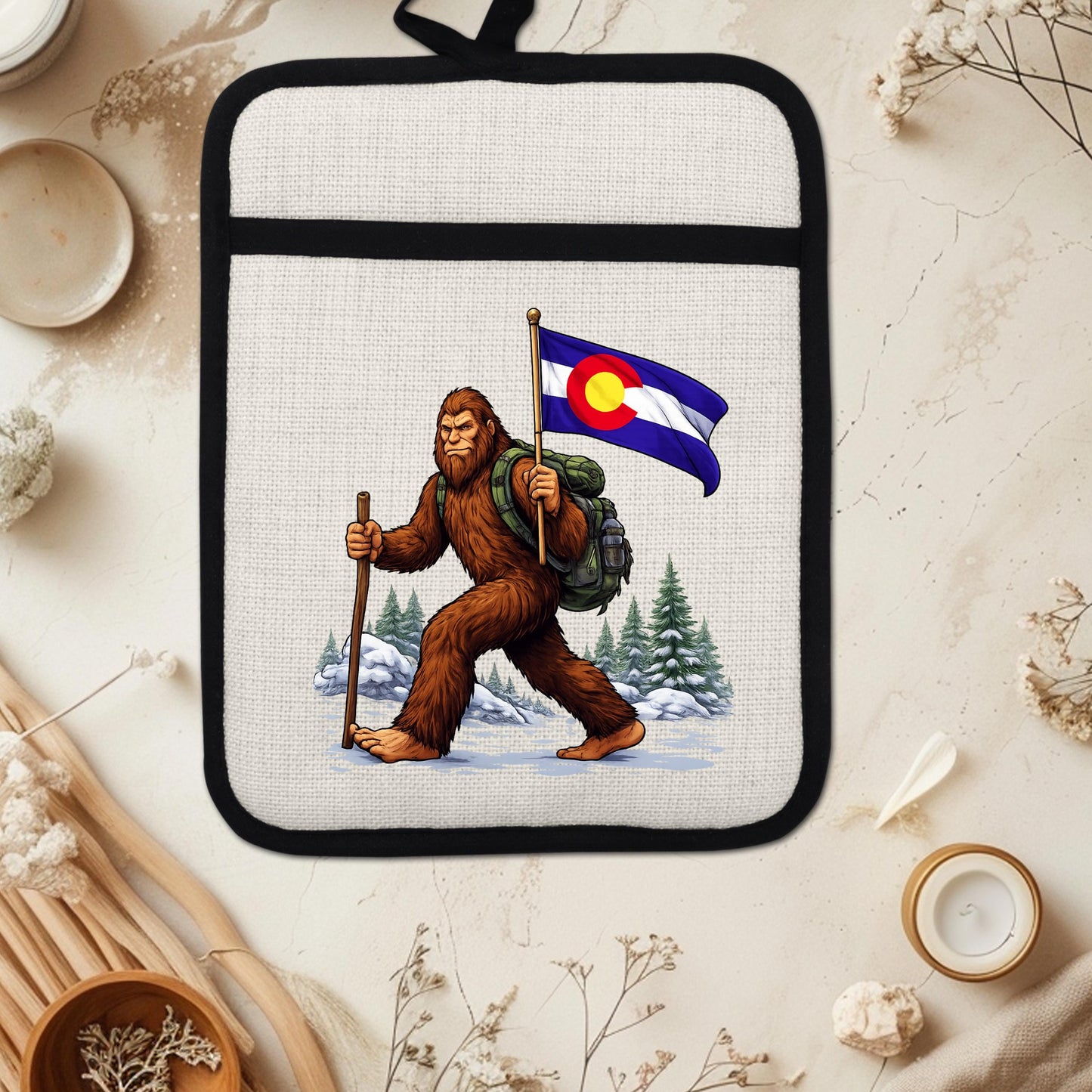 Bigfoot Pot Holder – Silicone Trivet Mitt | Pocket Style Heat Resistant Mitt