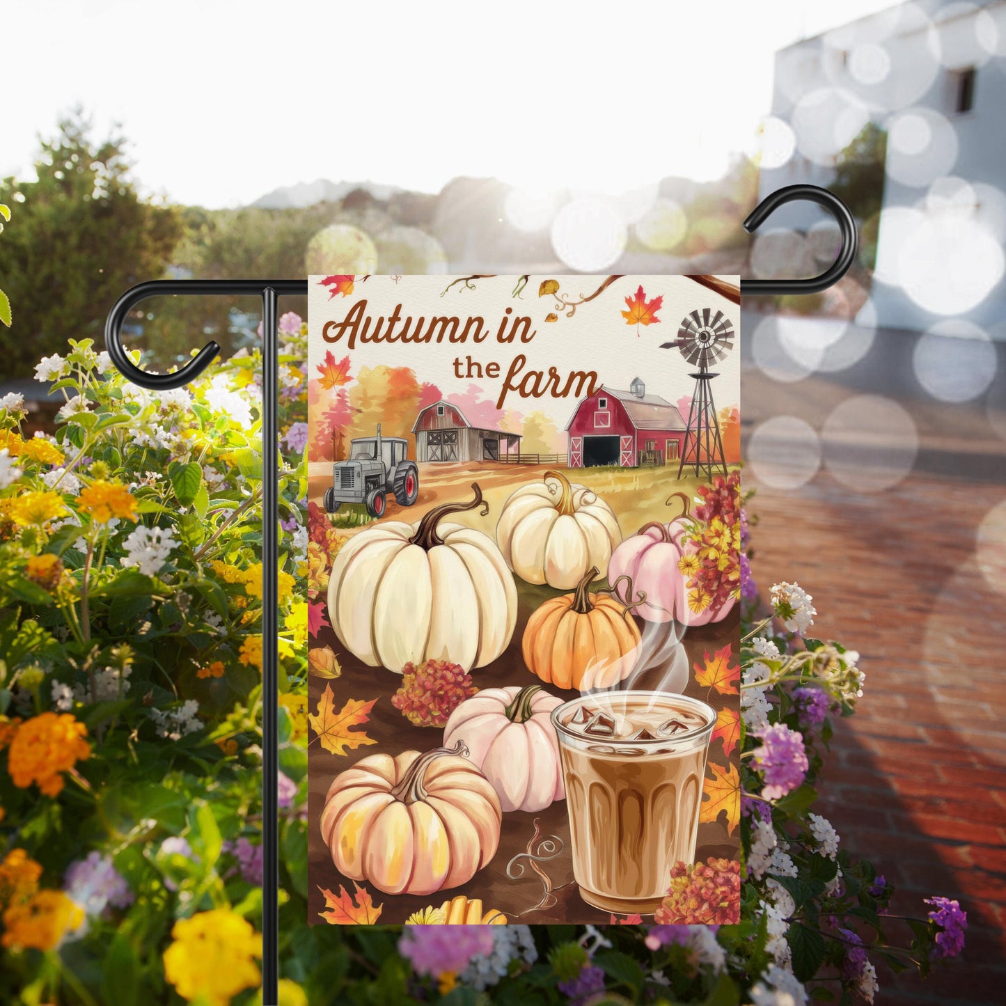 Double-Sided Farmhouse Autumn Garden Flag - Charming Fall Yard Decor