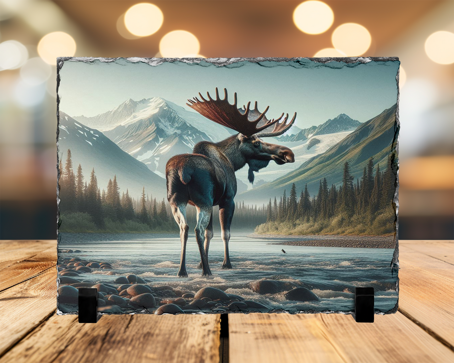 Outdoor Lover Gift, Moose Photo Slate, Colorado Wildlife Decor