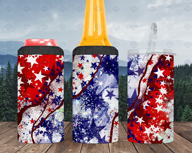 4th Of July 4-in-1 Can Cooler