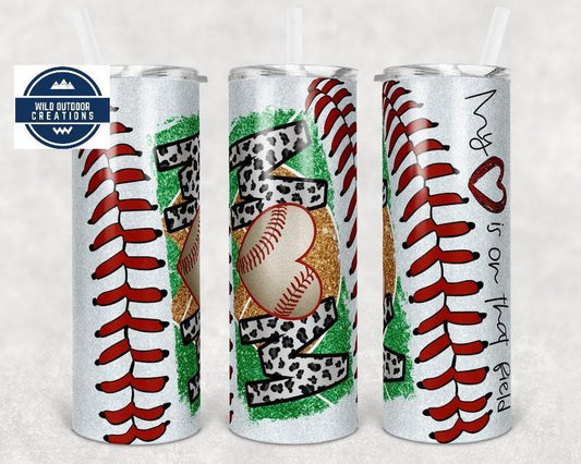 Baseball Mom Tumbler, 20 Oz Skinny Tumbler with Straw and Lid,, Sports Mom Gift, Travel Tumbler, Stocking Stuffer for Mom, Iced Coffee Cup, Travel Mug - Wild Outdoor Creations