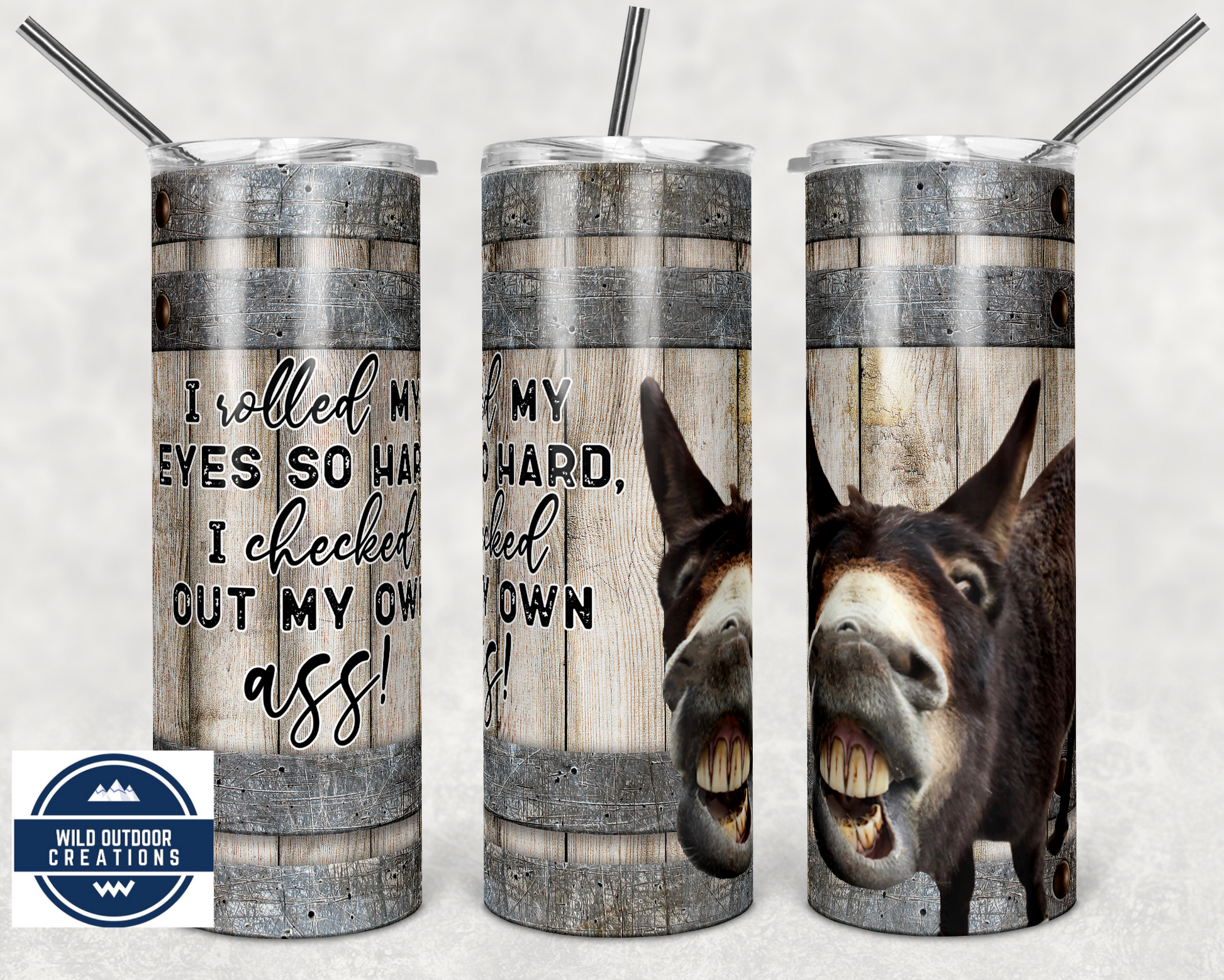 I rolled my eyes so hard, Funny Saying Tumbler, To Go Cup with Lid and straw, Travel Coffee Mug - Wild Outdoor Creations 