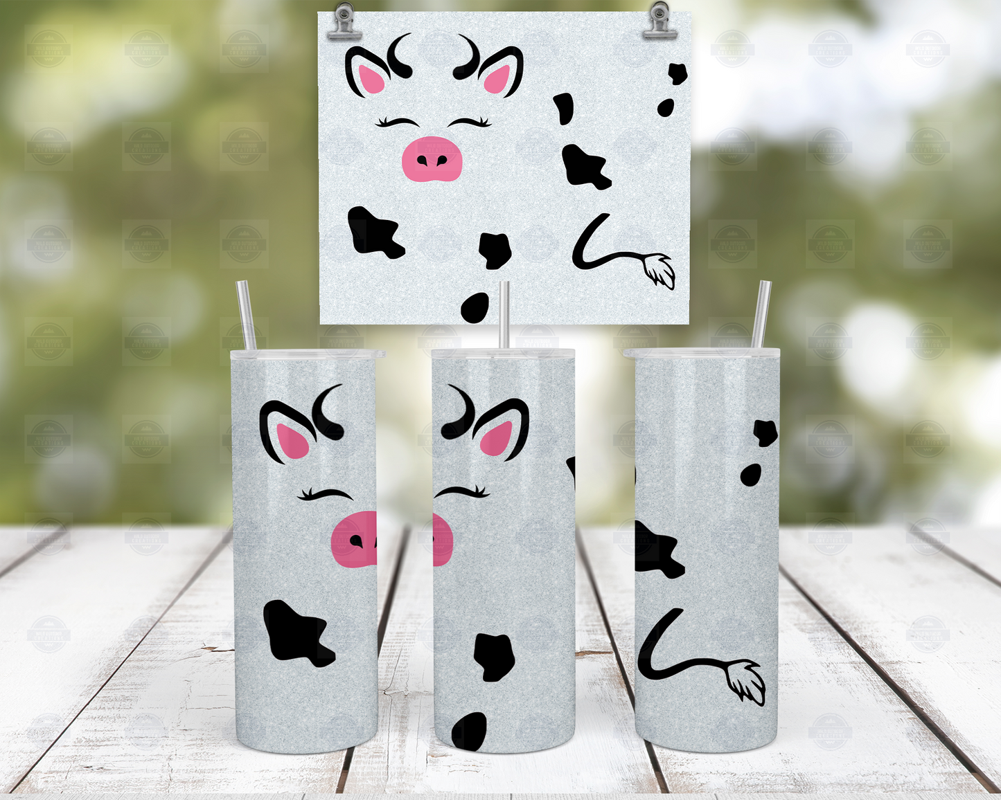 Cow tumbler cup with straw, iced coffee travel cup with lid, cow gifts for girls