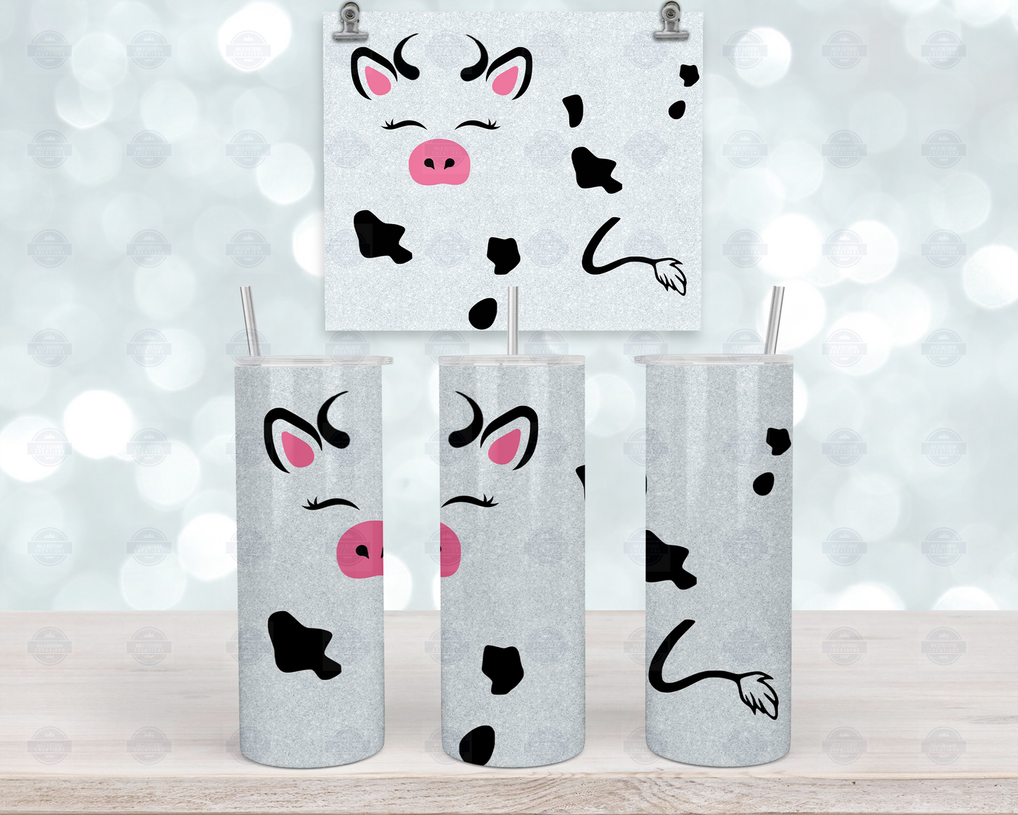 Cow tumbler cup with straw, iced coffee travel cup with lid, cow gifts for girls