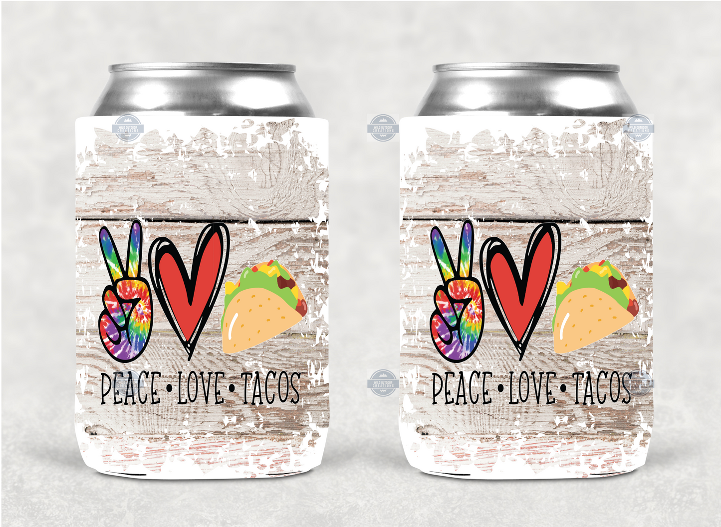 Peace Love Tacos 12oz Can Cooler
