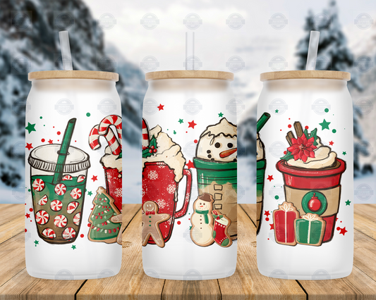 Snowman 16oz Iced Coffee Cup with Straw and Lid