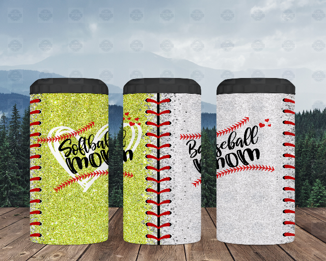 Mom of Both Softball and Baseball 4 in 1 Can Cooler